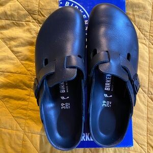 Birkenstock Boston Exquisite black leather size 39 (8.5)